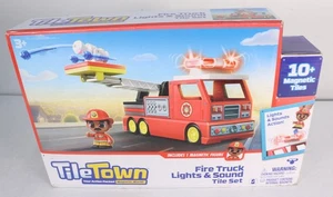 Tile Town Fire Truck Lights & Sound Tile Set New - Picture 1 of 3