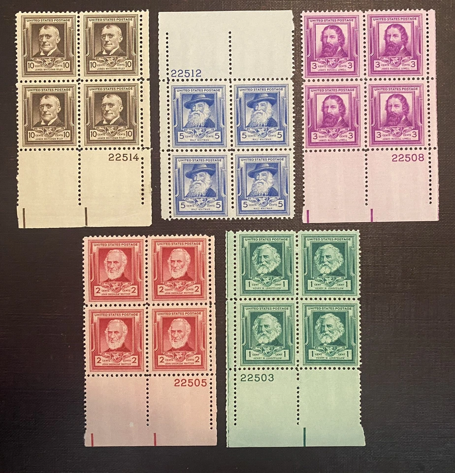 US Stamps-SC# 864 - 868 - Famous America - 1 - 10 Cent - MNH - CV $37.00 - Image 1 of 1