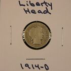 1914-D LIBERTY HEAD BARBER SILVER DIME, PRICE REDUCED