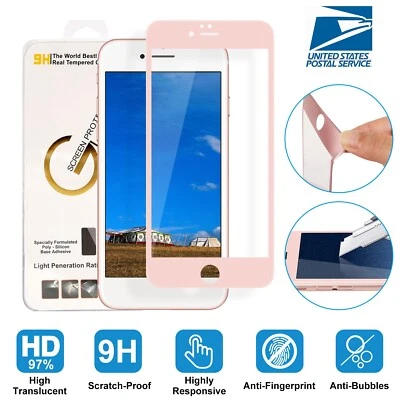 Protector de pantalla de vidrio templado con cubierta completa curvada 3D para Apple iPhone 7 6 Plus Foto 1 de 4