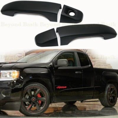 2014-2022 Chevy Colorado GMC Canyon MATTE BLACK 2 Door Handle COVERS No PSK - Image 1 of 4