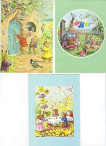 VINTAGE POSTCARDS BY ARTIST RACEY HELPS MEDICI SET OF 3 - Picture 1 of 1