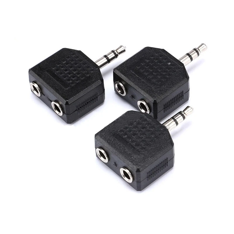3.5 mm Earphone Headphone Y Splitter Cable Adapter Jack Male To Double Female - Image 1 of 4