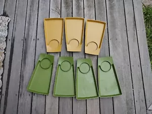 Vintage David Douglas Co. Acca Ware Avocado Grün 7 Teile Set Getränke- & Snackschalen - Bild 1 von 13
