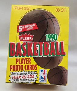 1990-91 Fleer NBA Basketball Wax Box 5th Anniversary Edition - Picture 1 of 7