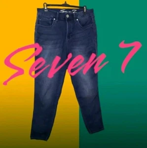 Seven 7  Skin-Fit Denim Size 8 High Rise 26" Inseam Medium Wash  Cropped Skinny - Picture 1 of 11