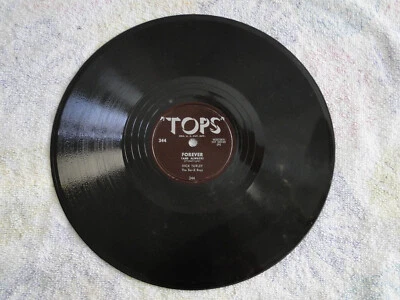 1952 Bar-X Boys - TOPS RECORDS 78 RPM 10" #344 - FOREVER / SETTIN' THE WOODS ON Foto 1 de 2