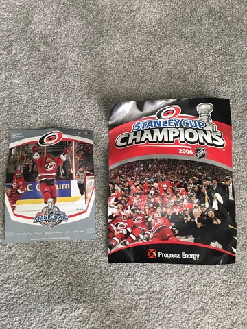 Two (2) Carolina Hurricanes 2006 wrinkled folded Creased commemorative posters Cover