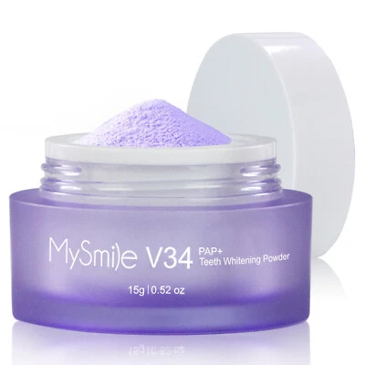 MySmile PAP Purple Teeth Whitening Powder Peroxide Fluoride Free Toothpaste