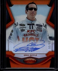 2016 Panini Firme Certificate Specchio Arancione #9 Greg Biffle Auto 25/25 ID40474 - Foto 1 di 2