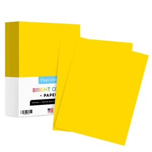Sun Yellow Bright Color Paper, 24lb Bond (90GSM), 8.5 x 11, 500 Sheets - Picture 1 of 6