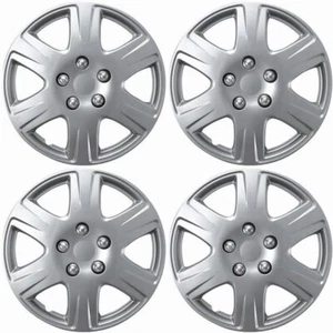 Set of 4 Silver 15" Wheel Covers for Standard R15 Tires & Steel Wheels Hub Caps - Picture 1 of 2