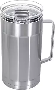 84-Ounce (2.5L) Sweat-Free Beverage/Water Pitcher with Lid, Stainless Steel, Vac - Picture 1 of 12