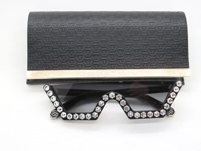 PHILIPP PLEIN Plein Crystal Lux SPP031S 0700 Black/Grey Gradient Sunglasses - Image 1 of 4