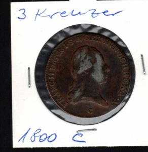 3 incrociatori moneta di rame Austria 1800 C da 5 aste senza spese di spedizione - Foto 1 di 2