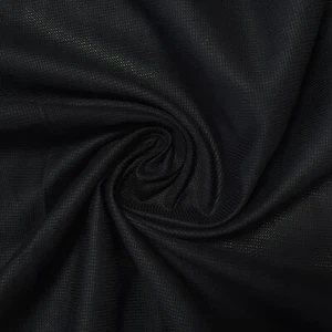 Black 100% Cotton Dobby Material Costume Dress Craft Quilting Fabric 58" Meter - Picture 1 of 3