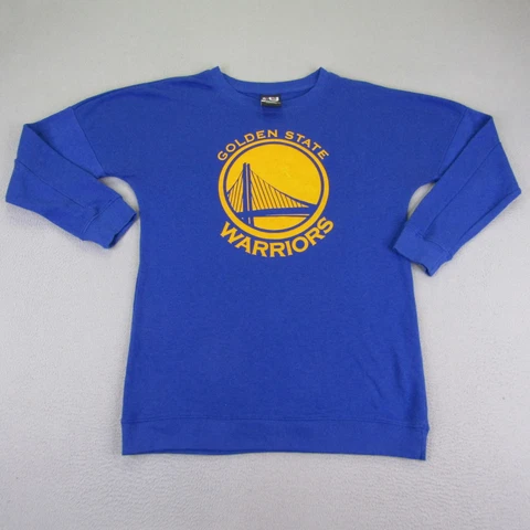 Golden State Warriors Sweater Women Medium Blue Pullover Crewneck NBA Basketball Cover