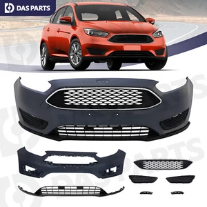 Front Bumper Upper Lower Grill Fog Light Cover Assembly For 2015-2018 Ford Focus - Picture 1 of 9