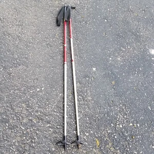 Vintage Rossignol 110cm 44" Ski Poles Red - Picture 1 of 19