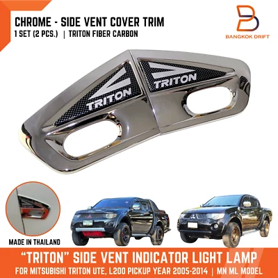 Chrome Side Vent indicator Light Lamp For MITSUBISHI TRITON ML MN 05-15 - image 1 of 4