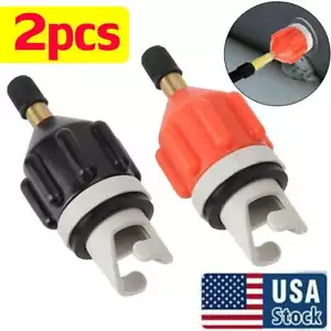 2pcs Electric Pump Adaptor Inflatable Boat Accessory Paddle Board Air Valve US - Picture 1 of 12