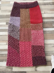 Burberry Cashmere Wool Mouliné Patchwork Knitted Skirt Size S RRP £895 - Picture 1 of 11