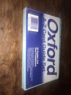 Oxford 5X8” A-Z Card Guide Sets New. Blue - Image 1 of 4