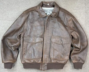 Chaqueta Tailwinds Legends Heroes De Colección Para Hombre Cuero Marrón Vuelo Bombardero Talla 40 - Imagen 1 de 11