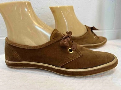 Sz 7 M   NOS Vtg KEDS Dark Gold  Grasshoppers Shoe Velvet Velour Sneaker Oxford - Image 1 of 4