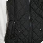 Argstar Puffed Quilted Full Zip Vest Women's Size S Packable Lightweight Black