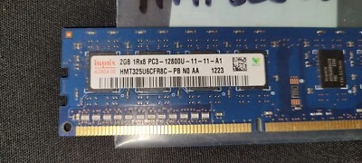 Hynix 2GB PC3-10600 DDR3 1333MHz Desktop RAM – Used – $2 CAD Shipping - Image 1 of 4
