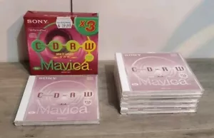 Sony Mavica CD-RW CD-Rewritable disc Lot 156mb 4 X NEW 5 X USED Discs 3MCRW-156A - Picture 1 of 4