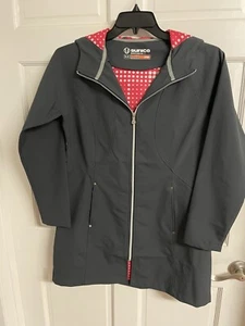 Beautiful Sunice Ladies Jacket Dark Gray Sports Car Coat W/Hood SZ M Style 5670 - Picture 1 of 8