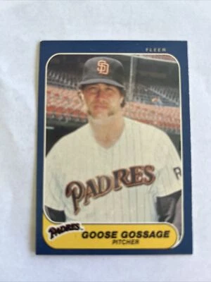 1986 Fleer Card #322  Rich Goose Gossage HOF San Diego Padres Nm Free Ship! - Image 1 of 4