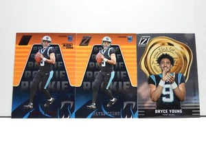 2023 Panini Zenith Lot of 3 Bryce Young 1 RC 1 RC Red Zone 1 Zeal of Approval - Picture 1 of 2