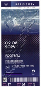 Ticket Collection : JO Paris 2024 France 1 - 0 Argentine @ Bordeaux 02/08 1/4 F - Photo 1/1