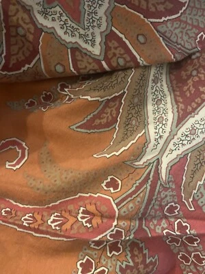 Pottery Barn Duvet Cover  Paisley KING  Rust Red gold Retired vtg - Image 1 of 4