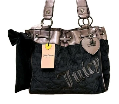 Bolso de Mano Juicy Couture Daydreamer 'Vintage Dreams' Regaliz Negro/Punmetal Nuevo  Foto 1 de 4