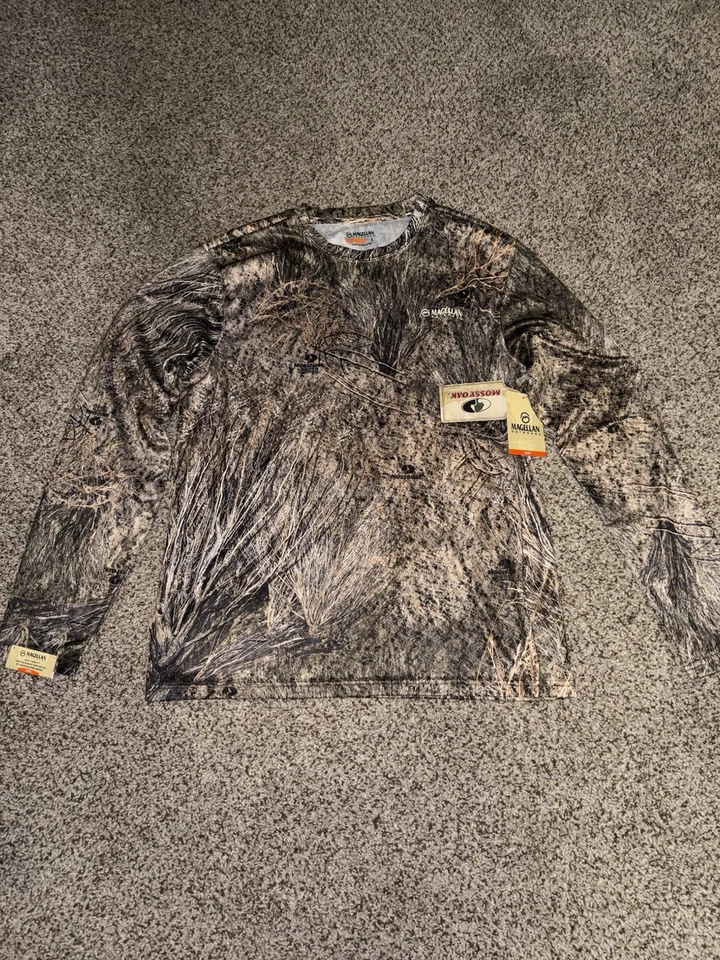 Magellan Outdoors Men's Large Long Sleeve Mossy Oak Camo Shirt Hunting Brush - Image 1 of 4