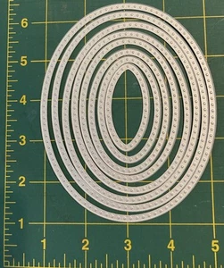 8 pc set Dotted Oval Sizzix 661840 Nesting Layering Die Cut Stephanie Barnard - Picture 1 of 3