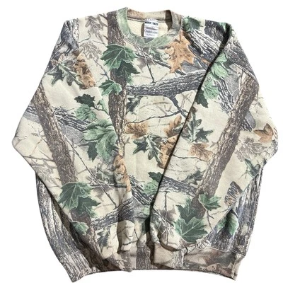 Vtg Mossy Oak Shirt Jerzees Long Sleeve Sweatshirt Breakup Camo Sz XL - Image 1 of 4