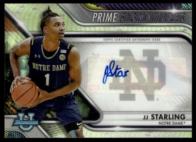 2022-23 Bowman University Chrome Prime Signatures Auto JJ Starling 09/50 #PCS-JS - Image 1 of 2