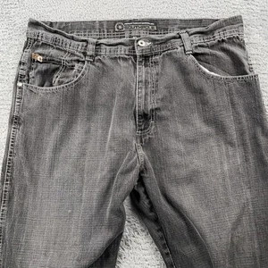 Southpole Jeans Mens 40 Black Straight Leg Baggy Denim Y2K Hip Hop Urban 38x32 - Picture 1 of 11
