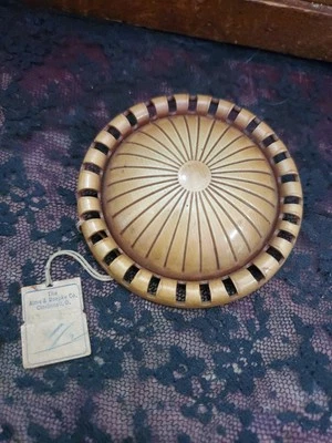 Rare Vintage Button Brown Jumbo 2 7/8"  Coat Purse Hat DX764 - Image 1 of 4