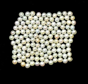 2.50 mm Fresh Water Pearl Round Cabochon Lot 50 Pcs 3.37 CTS Loose Gemstones - Picture 1 of 4