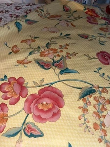 Stanley King Studio Chintz Yellow Floral Fabric 10 + Yards Lovely Vintage NOS - Picture 1 of 24
