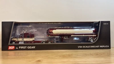 DCP FIRST GEAR 1/64 RED & WHITE KENWORTH W900L 72" AEROCAB AND MISS LPG TANKER - Image 1 of 4