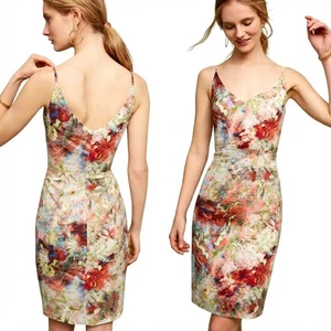 Black Halo Sheath Dress Womens 4 Abstract Painting Art To Wear Luxury Designer  - Picture 1 of 18