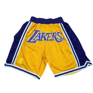 Los Angeles Lakers Just Don 1996-97 Throwback Basketball Shorts Men’s Size M - Picture 1 of 10