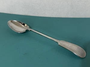 "Cuchara de plata antigua Fiddleback de 12"" marcada: JD y S Ep (marca de lámpara antigua), 1886-1898" - Imagen 1 de 11